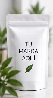 Product pouch labeled Your brand here