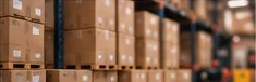 Warehouse with goods ready for their next stage