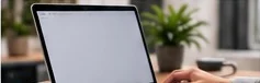 Person searching for products on a laptop